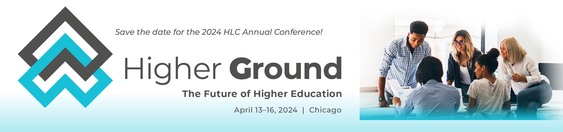 Save the date for the 2024 HLC Annual Conference! Higher Ground, The Future of Higher Education, April 13-16 | Chicago
