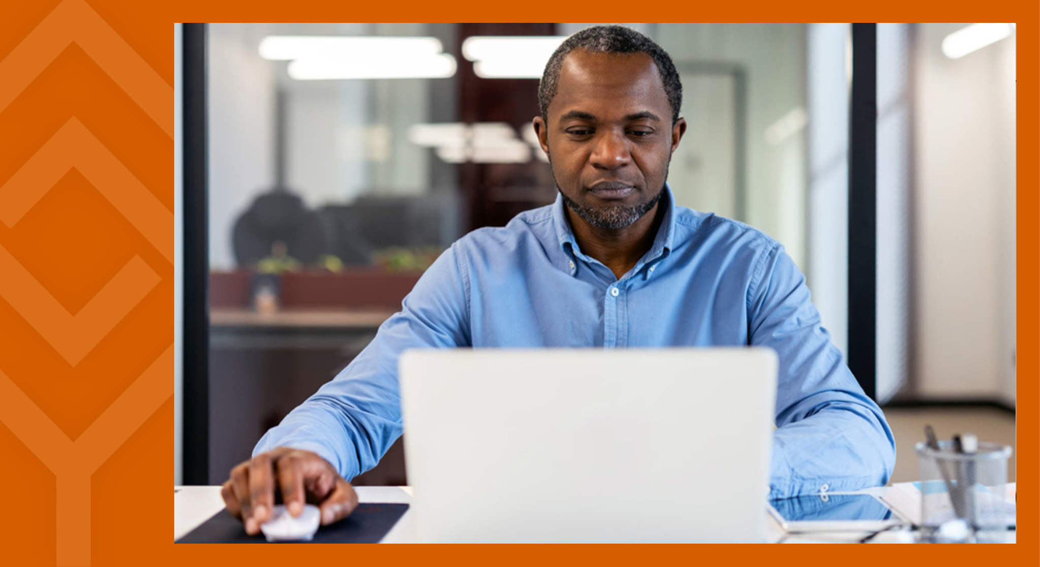 A person sitting in front of a computer