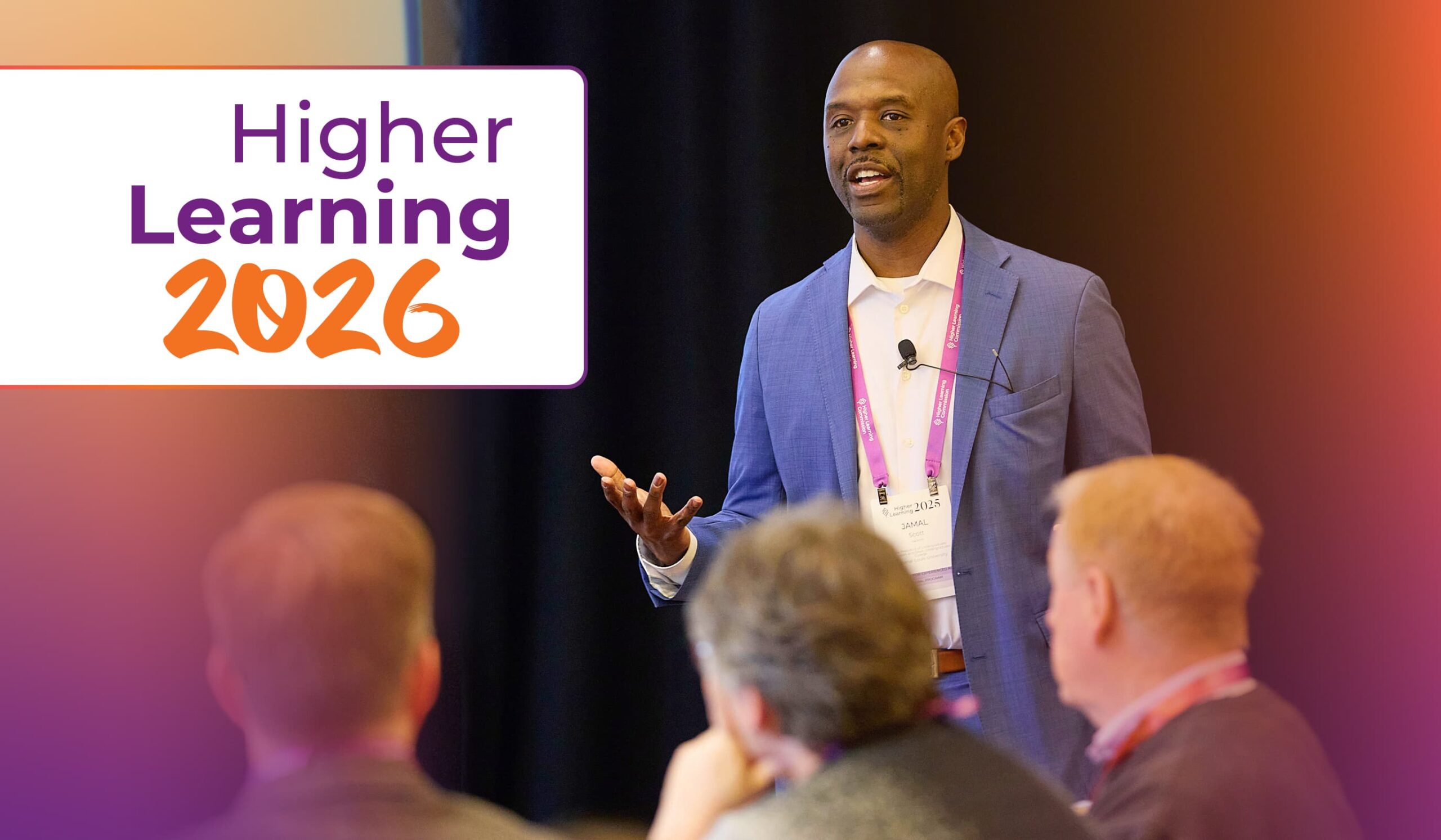 A person presenting at Higher Learning 2025