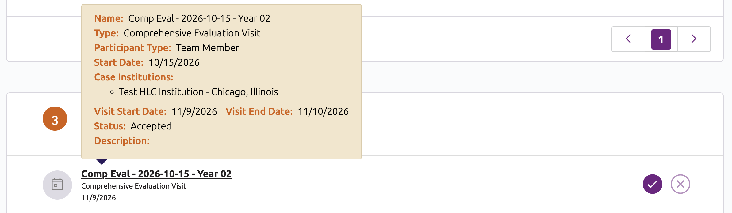 Review details pop-up window