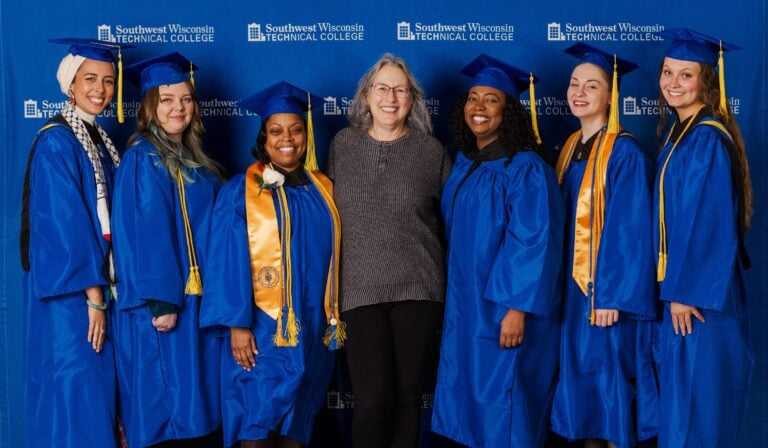 Students and staff at Southwest Wisconsin Technical College graduation