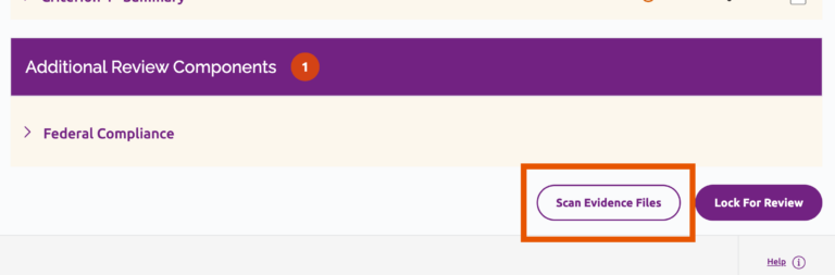 Scan Evidence Files button
