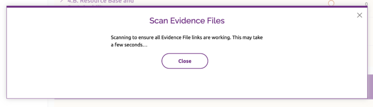 Scanning to ensure all Evidence File links are working. This may take a few seconds...